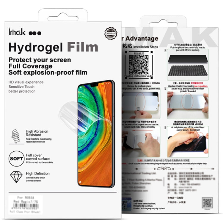 For vivo V30e 5G 2pcs imak Curved Full Screen Hydrogel Film Protector