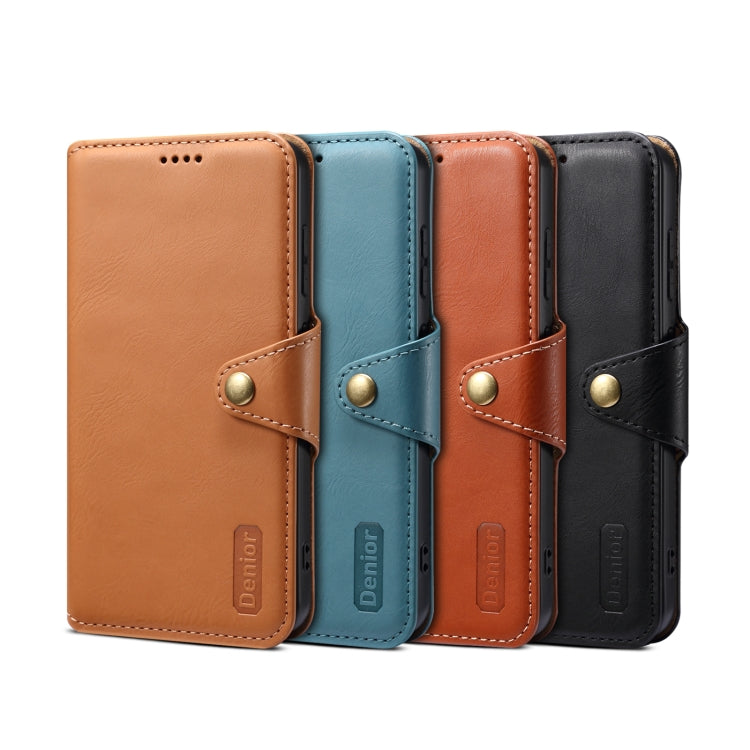 For Samsung Galaxy S23+ 5G Denior Cowhide Texture Wallet Style Leather Phone Case(Khaki)