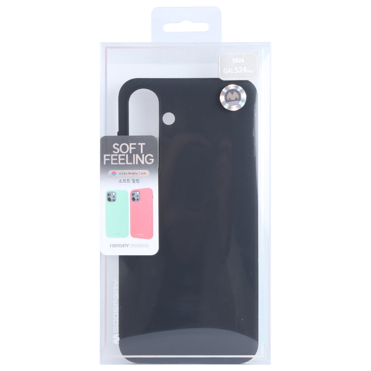 For Samsung Galaxy S24 5G GOOSPERY SOFT FEELING Liquid TPU Soft Phone Case(Black)
