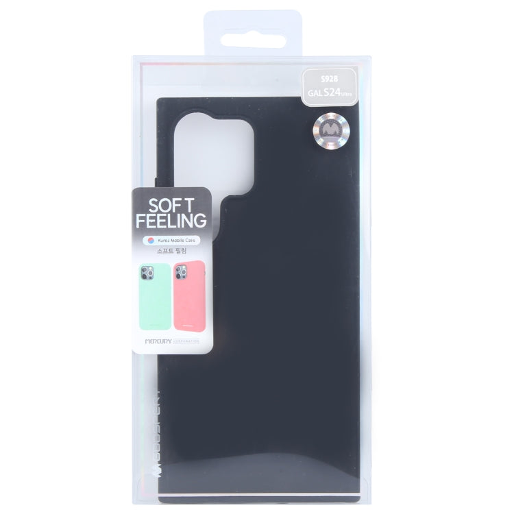 For Samsung Galaxy S24 Ultra 5G GOOSPERY SOFT FEELING Liquid TPU Soft Phone Case(Black)