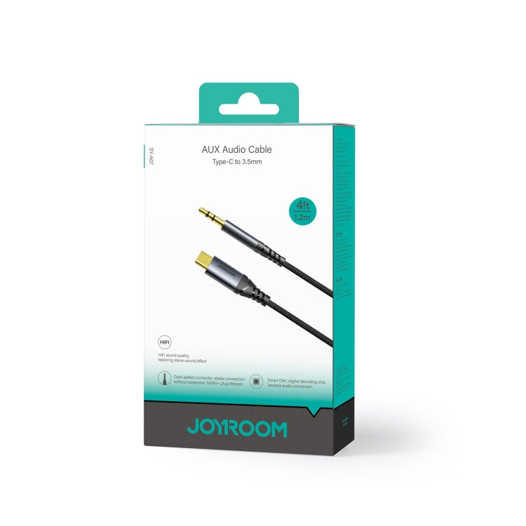 JOYROOM SY-A07 Transsion Series USB-C/Type-C to 3.5mm AUX Audio Adapter Cable, Length: 1.2m(Black)