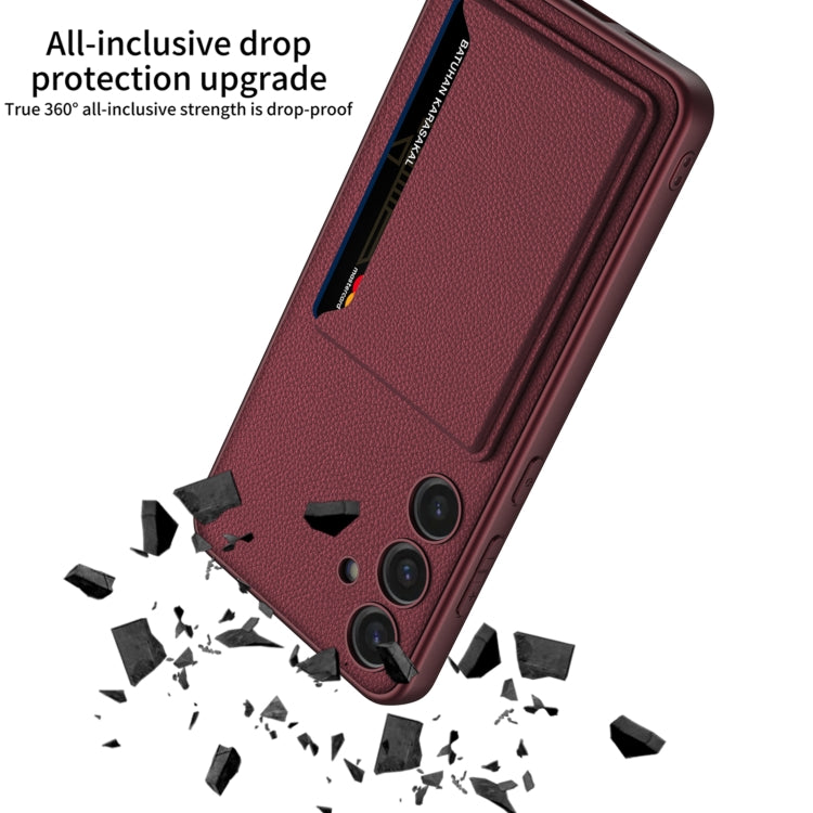 For Samsung Galaxy S24+ 5G GKK Ultra-thin Leather Card Slots Phone Case With Magnetic Holder(Red)