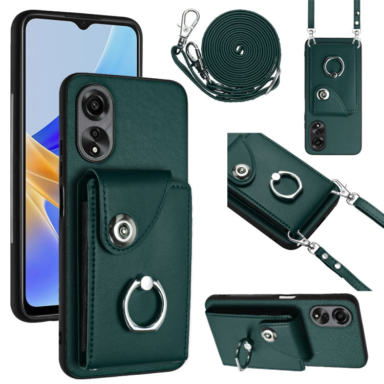 Organ Card Bag Ring Holder Phone Case with Long Lanyard, For OPPO Reno11 Pro Global, For OPPO A58/A58x/A1x/A2x, For OPPO A38 4G / A18 4G Global, For OPPO A58 4G Global