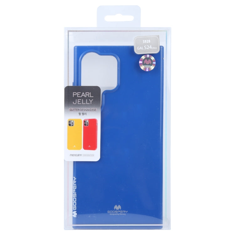 For Samsung Galaxy S24 Ultra 5G GOOSPERY PEARL JELLY Shockproof TPU Phone Case(Blue)