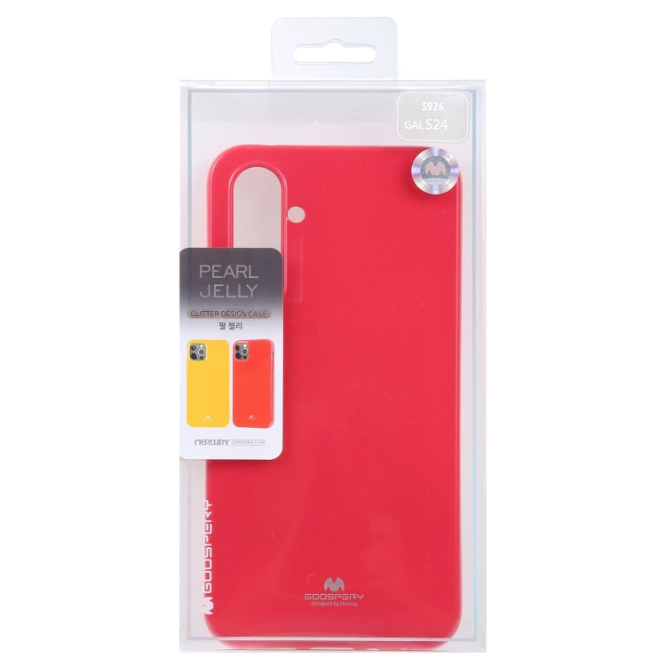 For Samsung Galaxy S24 5G GOOSPERY PEARL JELLY Shockproof TPU Phone Case(Rose Red)