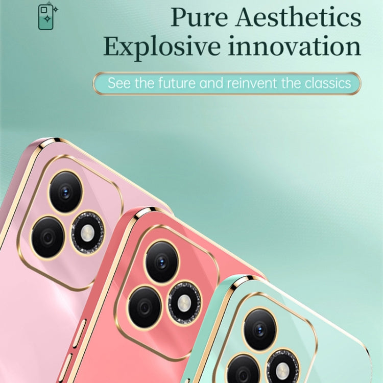 For Honor X60i XINLI Straight 6D Plating Gold Edge TPU Phone Case(Hawthorn Red)