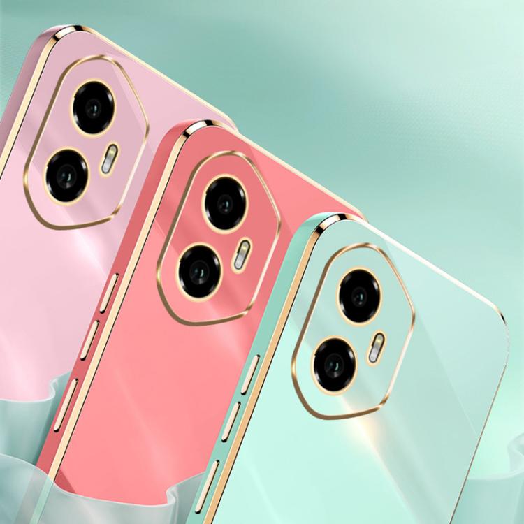 For Honor 300 XINLI Straight 6D Plating Gold Edge TPU Phone Case(Black)