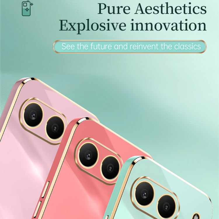 For OnePlus Nord 4 XINLI Straight 6D Plating Gold Edge TPU Phone Case(Pink)