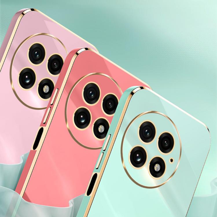 For OnePlus 13 XINLI Straight 6D Plating Gold Edge TPU Phone Case(Hawthorn Red)