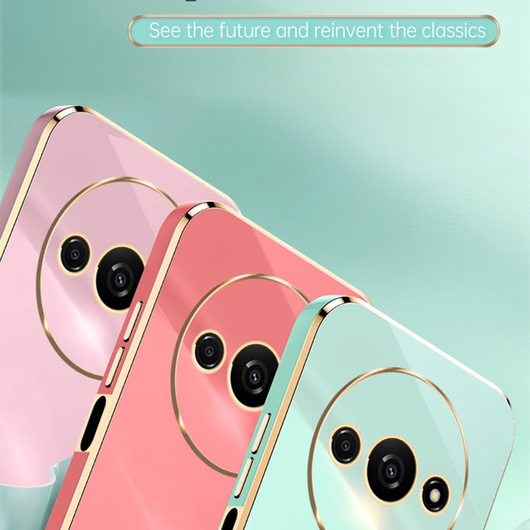 For Xiaomi Redmi A3 XINLI Straight Edge 6D Electroplate TPU Phone Case(Black)