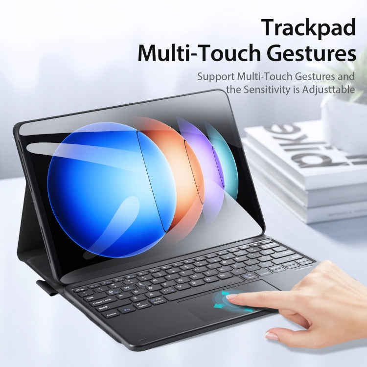 For Xiaomi Pad 6S Pro DUX DUCIS TK Series Bluetooth Keyboard Leather Case with Touchpad(Black)