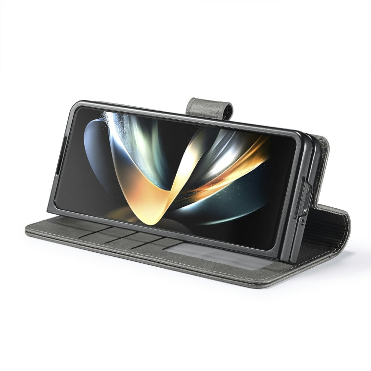 For Samsung Galaxy Z Fold6 5G LC.IMEEKE Calf Texture Leather Phone Case(Black)