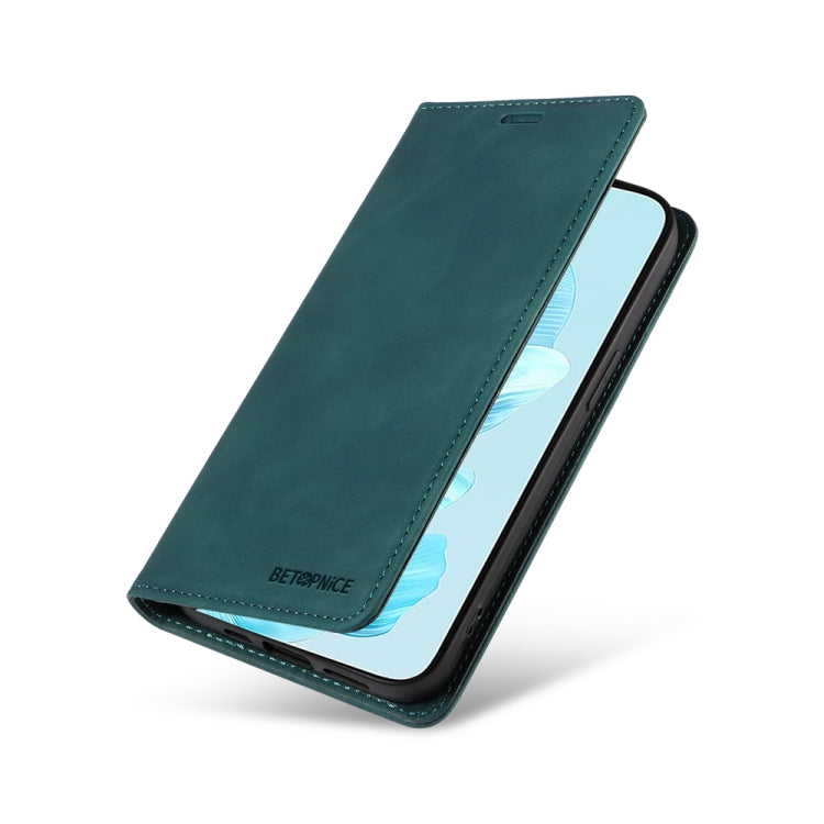 For Honor 200 Lite Global BETOPNICE Suction RFID Anti-theft Leather Phone Case(Green)