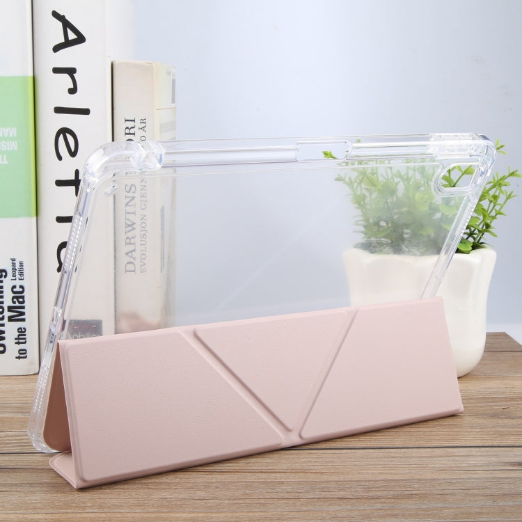 For iPad Pro 11 2025 / 2024 GEBEI Deformation Leather Tablet Case(Pink)