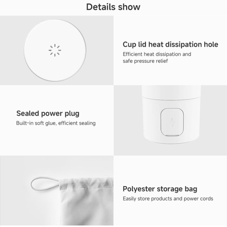 Xiaomi Mijia Smart Portable Electric Heating Cup 2, US Plug(Dark Blue)