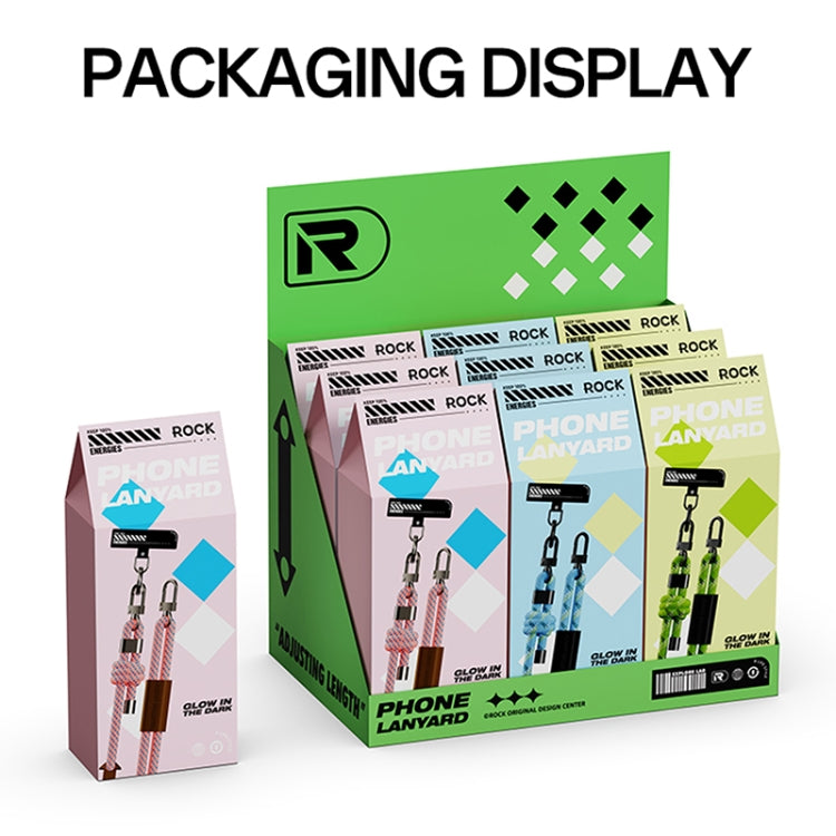 ROCK Multifunctional Luminous Phone Crossbody Lanyard Wrist Lanyard(Fluorescent Green)