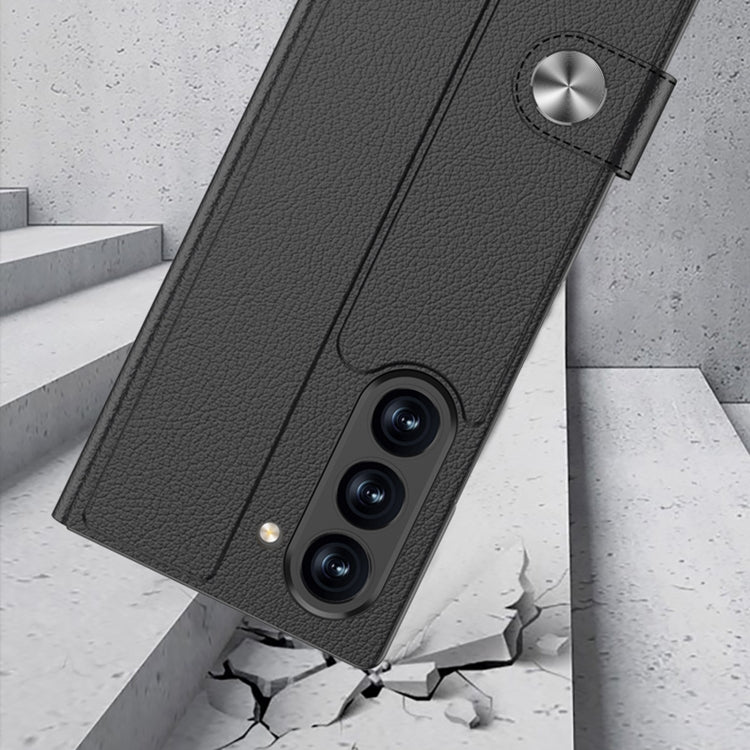 For Samsung Galaxy Z Fold6 GKK Integrated Flip Leather Phone Case(Carbon Fiber Texture)