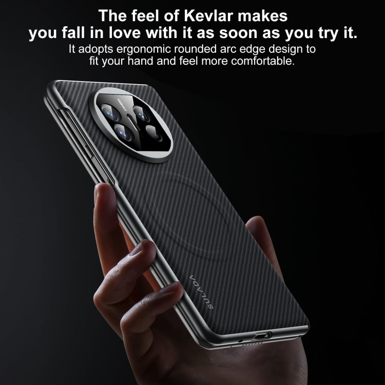 For Huawei Mate X3 SULADA 600D Kevlar Texture PC Shockproof Phone Case(Black)