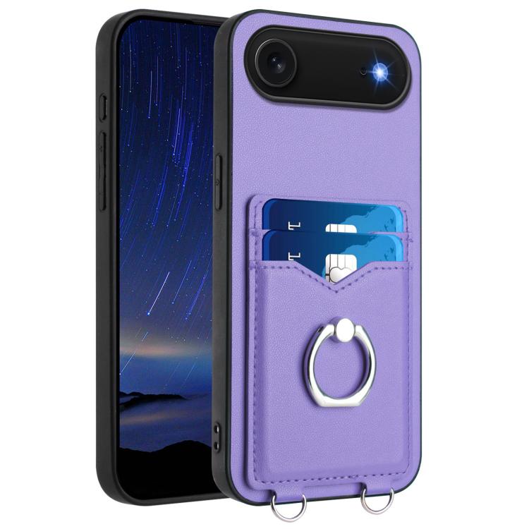 R20 Ring Card Holder Phone Case, For iPhone 17 Pro Max, For iPhone 17 Pro, For iPhone 17, For iPhone Air