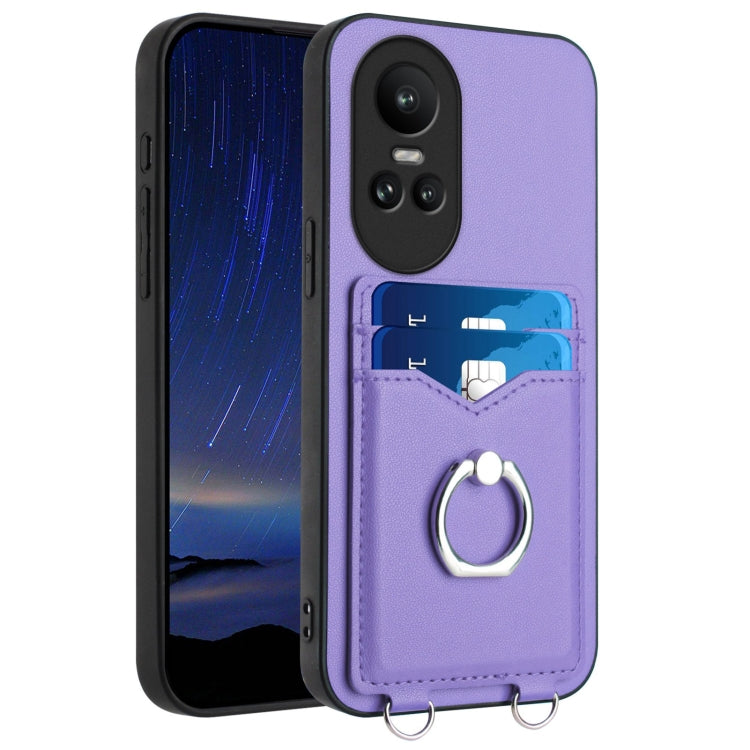 R20 Ring Card Holder Phone Case, For OPPO A38 4G / A18 4G Global, For OPPO A58 4G Global, For OPPO Reno10, For OPPO Reno10 Pro 5G Global