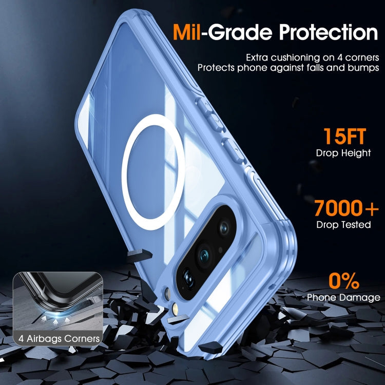 For Google Pixel 9 / 9 Pro RedPepper Transparent IP54 Life Waterproof Phone Case(Blue)