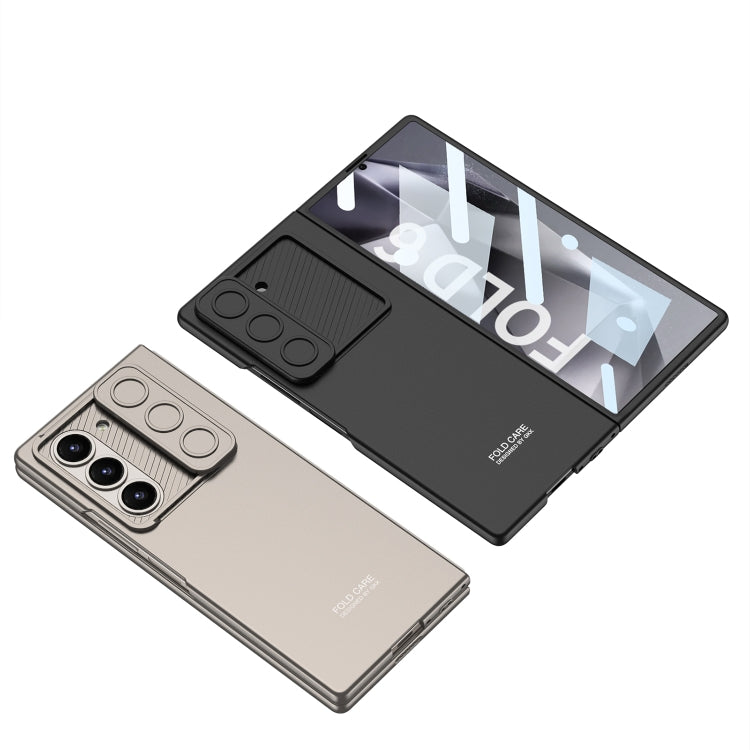 For Samsung Galaxy Z Fold6 GKK Integrated Ultra-thin Sliding Window Phone Case(Silver)