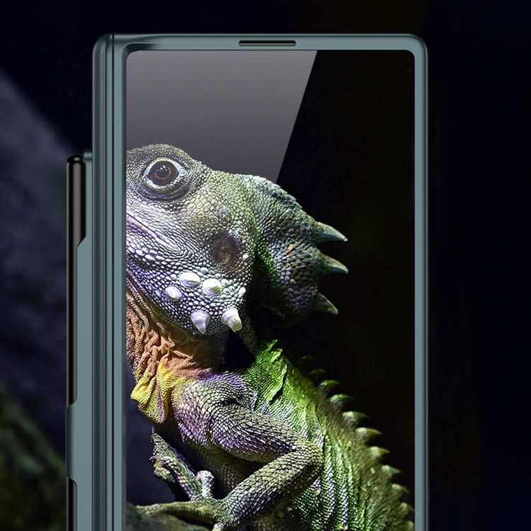 For Samsung Galaxy Z Fold6 GKK Integrated Anti Peep Full Coverage Magnetic Fold Phone Case with Pen Slot, Not Included Pen(Grey)