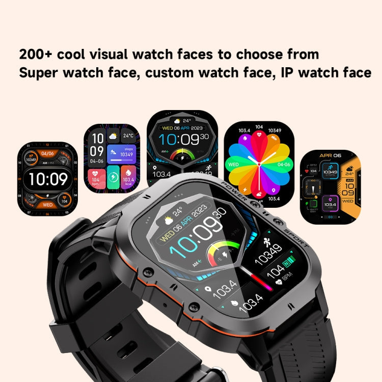 LEMFO C26 1.96 inch Sport Smart Watch, Support Bluetooth Call / Message Notification / Heart Rate / Blood Pressure Health Monitor(Blue)