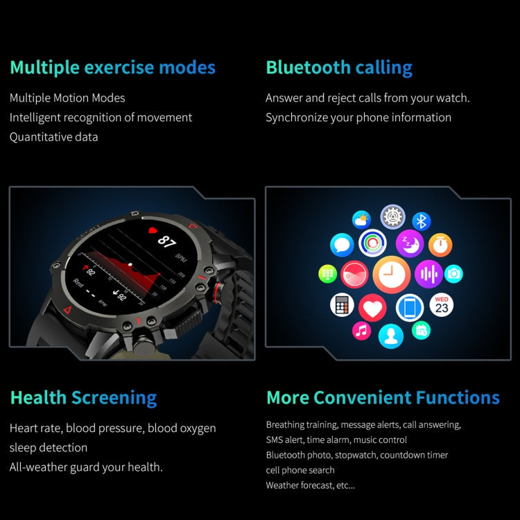 TF10 Pro 1.53 inch BT5.2 IP67 Sport Smart Watch, Support Bluetooth Call / Sleep / Blood Oxygen / Heart Rate / Long Sitting Health Monitor(Black)