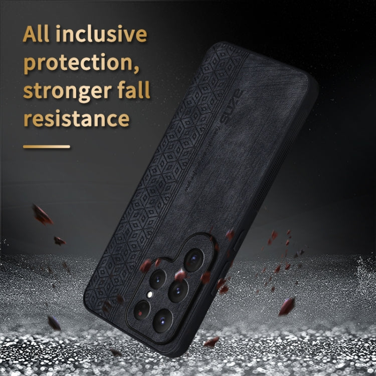For Samsung Galaxy S25 Ultra 5G AZNS 3D Embossed Skin Feel Phone Case(Black)