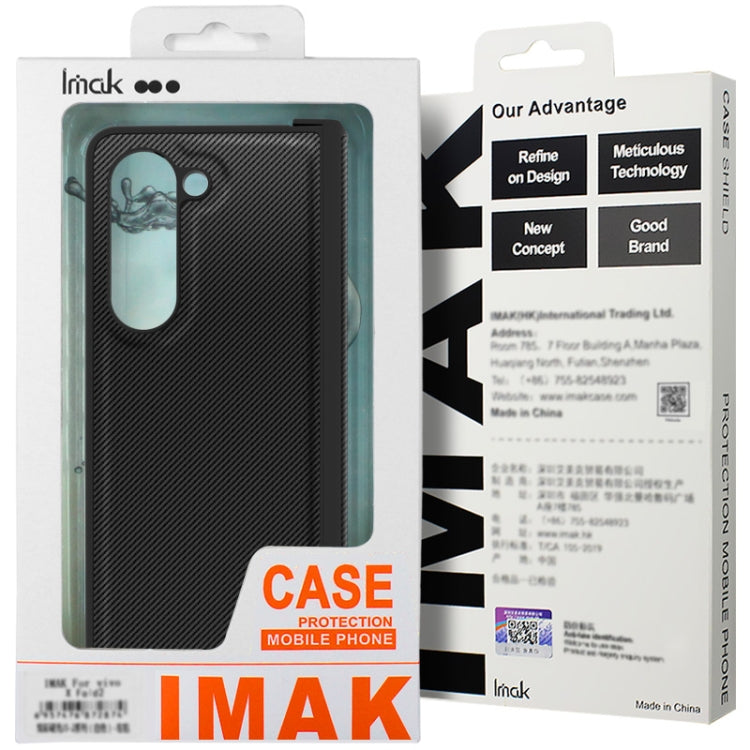 For Samsung Galaxy Z Fold6 imak Ruiyi Series Carbon Fiber PU + PC Phone Case