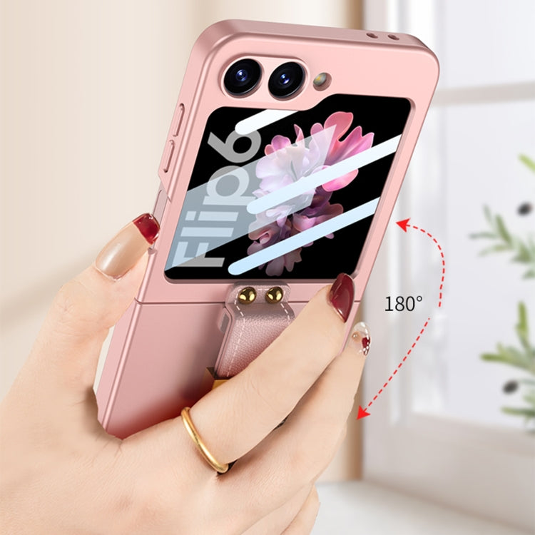 For Samsung Galaxy Z Flip6 / Flip7 FE GKK Integrated Ultra-thin Phone Case with Z Ring Holder(Light Green)
