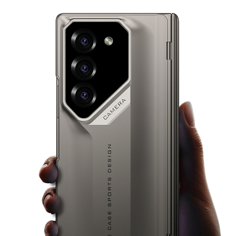 For Samsung Galaxy Z Fold6 GKK Integrated Folding Supercar Phone Case(Titanium Grey)