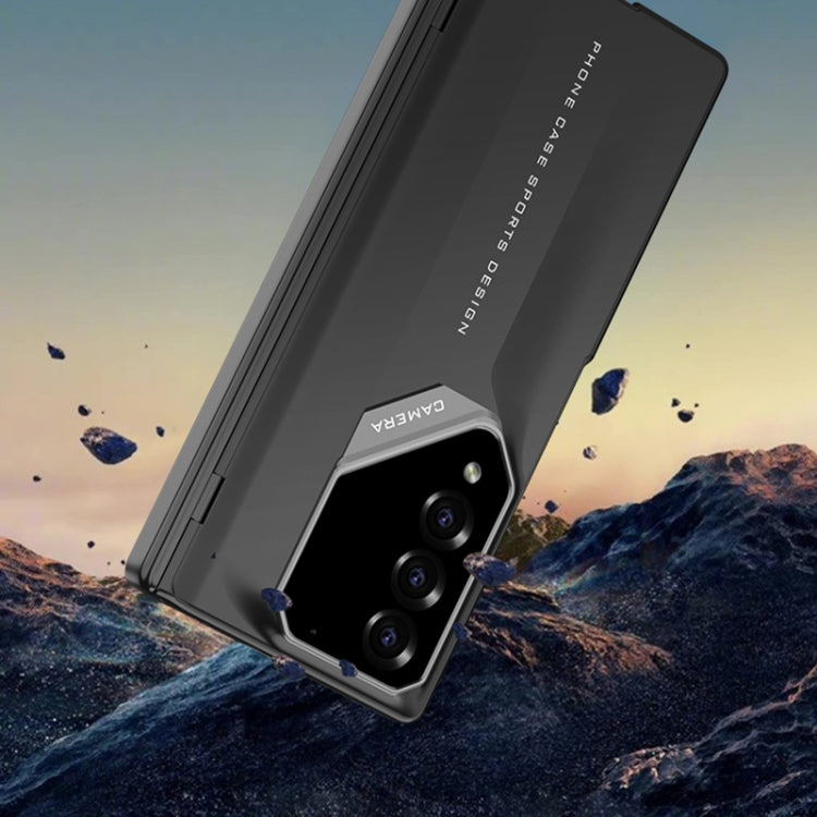 For Samsung Galaxy Z Fold4 GKK Integrated Folding Supercar Phone Case(Titanium Grey)