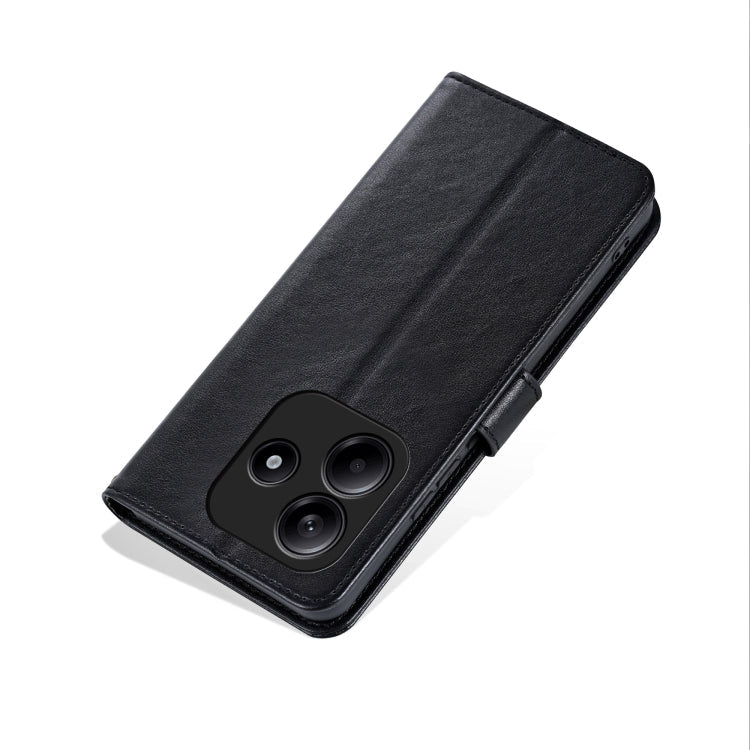 For Redmi Note 14 5G AZNS Sheepskin Texture Flip Leather Phone Case(Black)