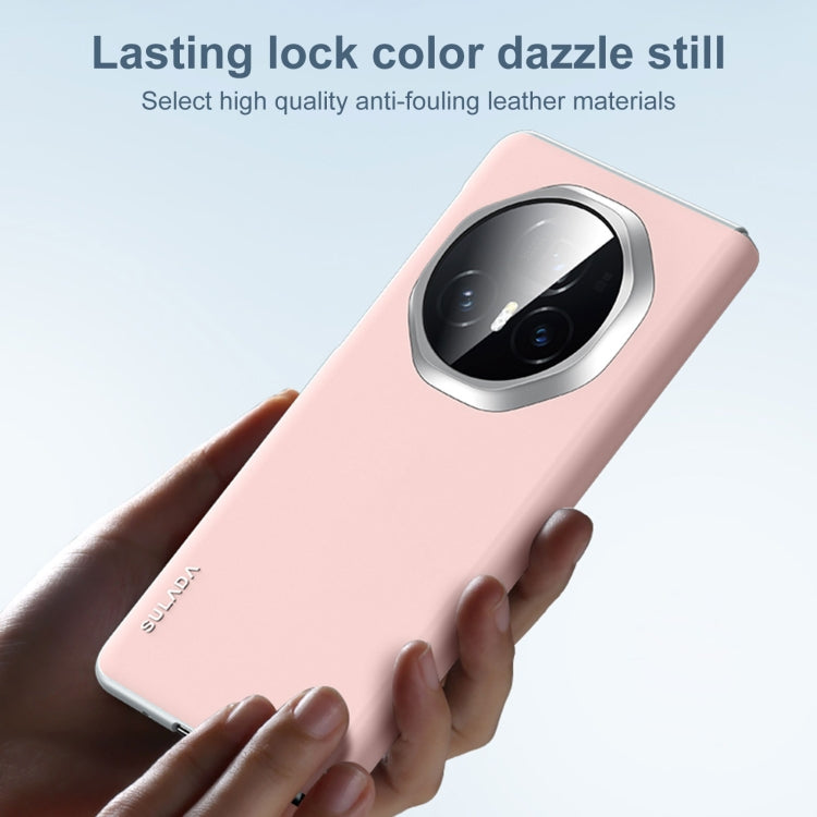 For Honor Magic Vs3 SULADA Skin Feel Liquid Leather Shockproof Phone Case(Pink)
