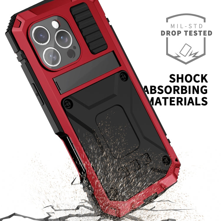 For iPhone 16 Pro R-JUST Life Waterproof Dustproof Shockproof Phone Case(Red)