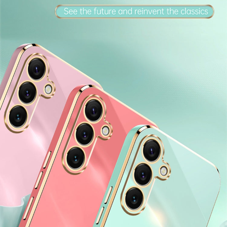 For Samsung Galaxy S25+ 5G XINLI Straight Edge 6D Electroplate TPU Phone Case(White)