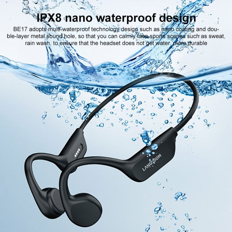 Langsdom BE17 Bone Conduction Waterproof Bluetooth Sports Earphone(Black)