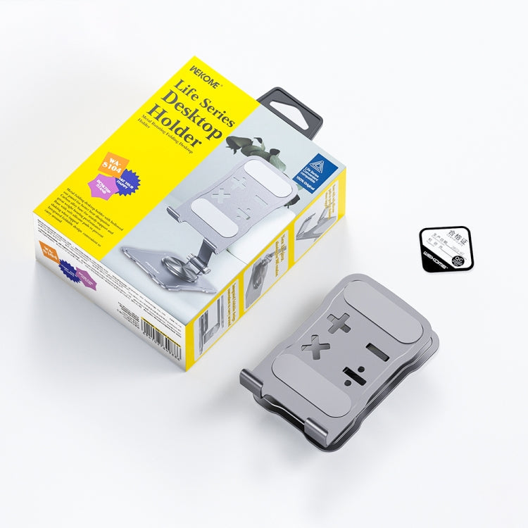 WEKOME WA-S104 Life Series Metal Foldable Rotating Desktop Holder(Tarnish)