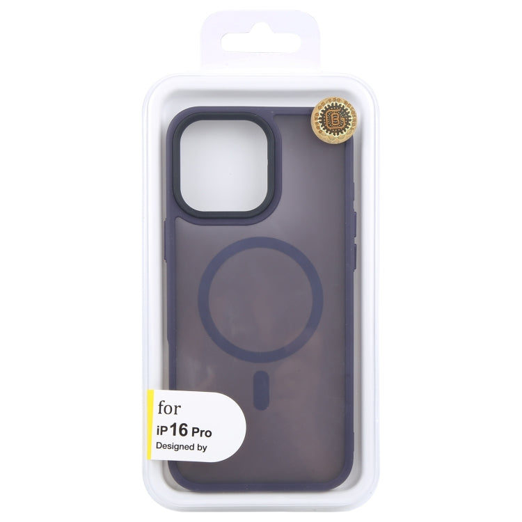 For iPhone 16 Pro GEBEI Skin Feel MagSafe Magnetic Phone Case(Purple)