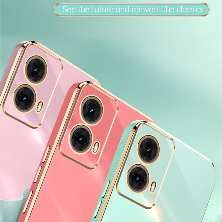 For Motorola Moto G85 XINLI Straight Edge 6D Electroplate TPU Phone Case(Black)