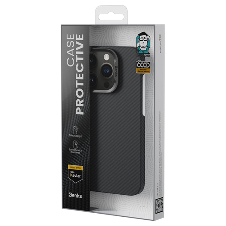 For iPhone 16 Pro Benks Classic Kevlar 600D Fiber MagSafe Phone Case(Black)