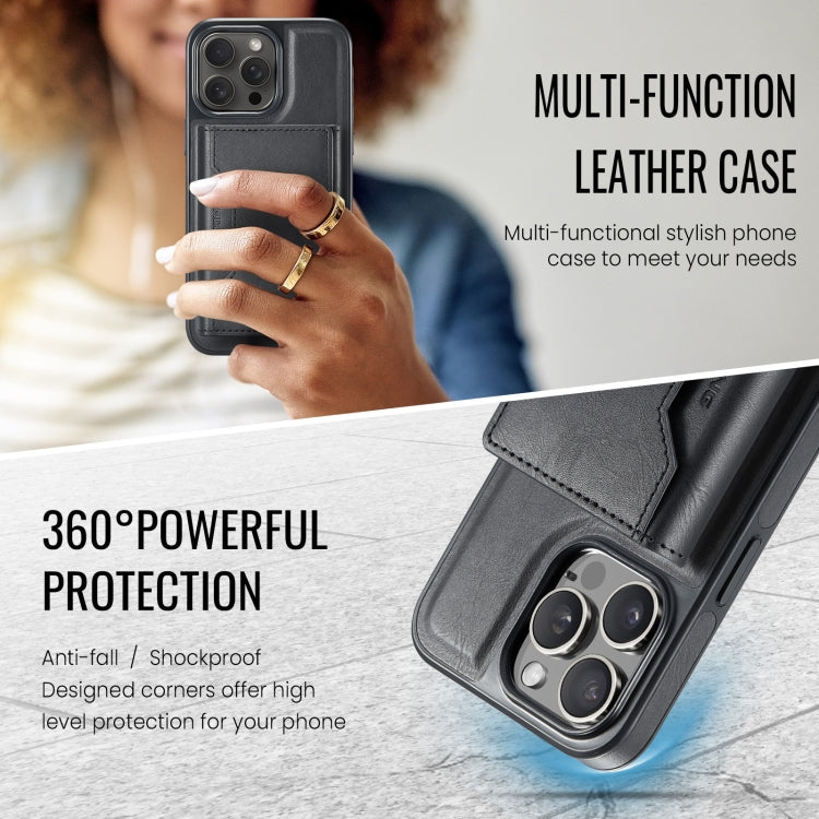 For iPhone 13 Pro Max MAGKING K2 Series MagSafe RFID Card Bag Detachable Phone Case(Black)