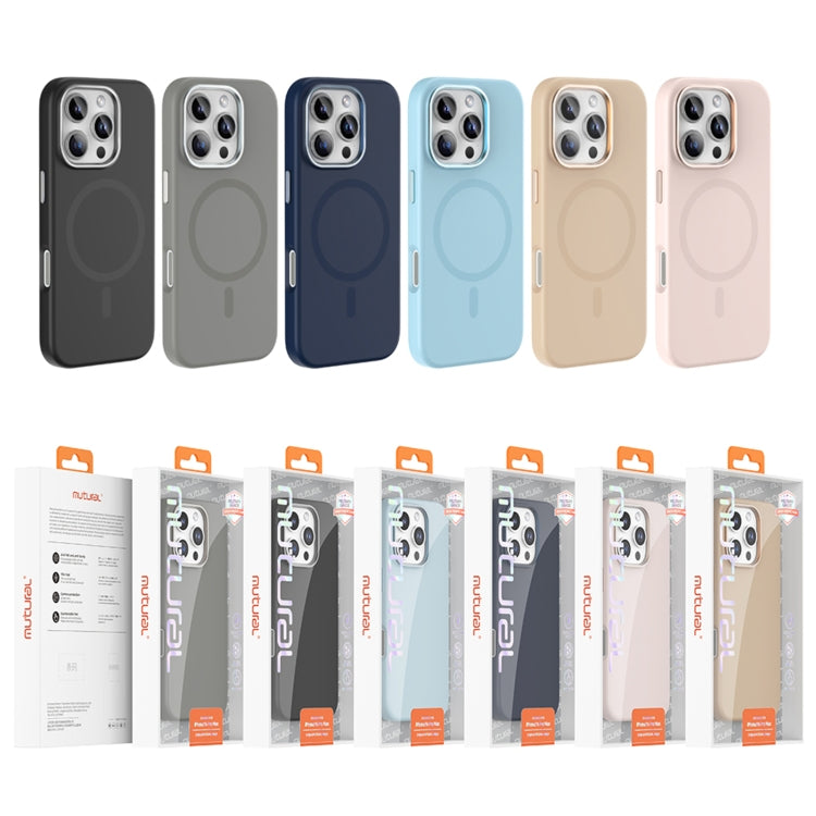 For iPhone 16 Mutural Karen Series Liquid Silicone MagSafe Magnetic Phone Case(Pink)