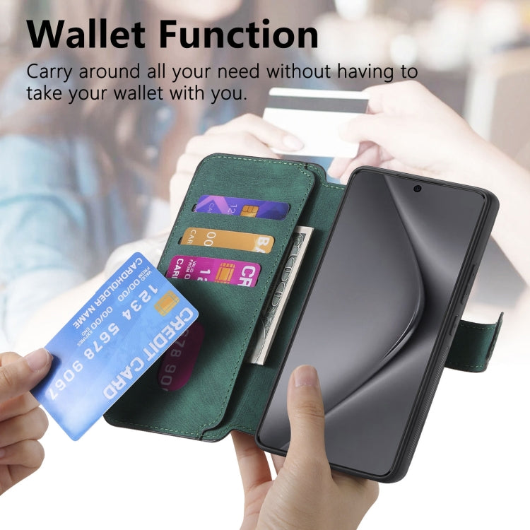 For Huawei Pura 70 Ultra CaseNeo MagSafe RFID Anti-theft Retro Leather Phone Case(Green)