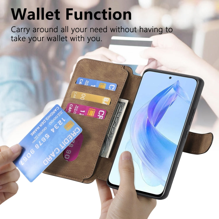 For Honor 90 Lite CaseNeo MagSafe RFID Anti-theft Retro Leather Phone Case(Brown)