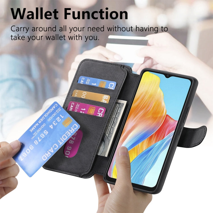 For OPPO A38 4G / A18 4G CaseNeo MagSafe RFID Anti-theft Retro Leather Phone Case(Black)