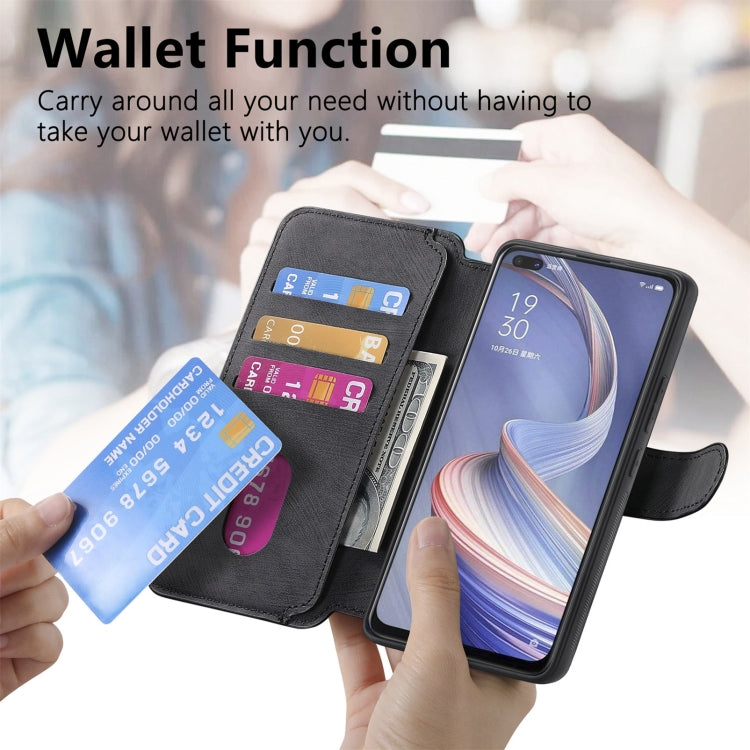 For OPPO A92s CaseNeo MagSafe RFID Anti-theft Retro Leather Phone Case(Black)