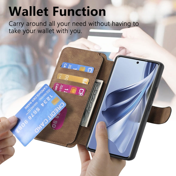For OPPO Reno10 5G Global CaseNeo MagSafe RFID Anti-theft Retro Leather Phone Case(Brown)